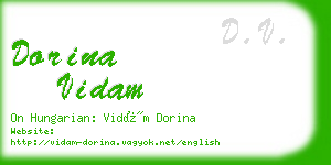 dorina vidam business card